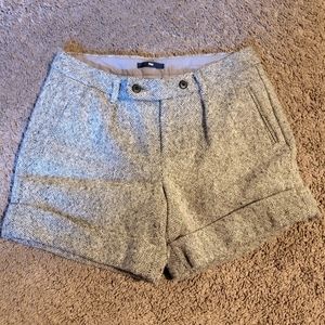 Gap wool black & white tweed shorts